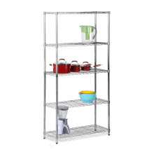 5 Tiers Home Steel Chrome Wire Rack NSF Approval 14 Years Factory (LD12045180A5C)